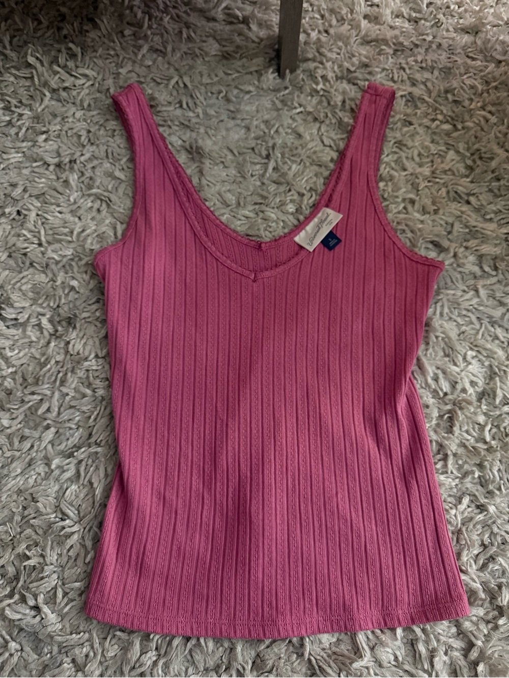 Universal Thread Pink Ribbed V-Neck Tank